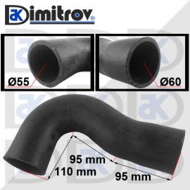 Маркуч коляно Ø55 x Ø60 x 300 mm